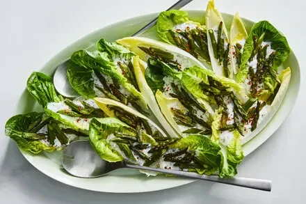 Charred Asparagus Lettuce Cups