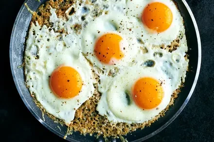 Crispy Parmesan Eggs