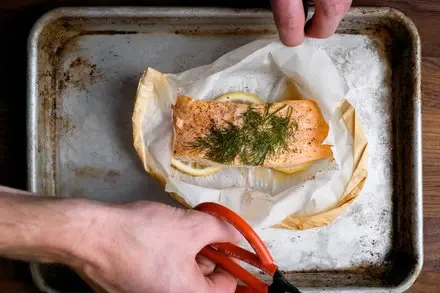 **Salmon en Papillote (Parchment-Wrapped Salmon)**