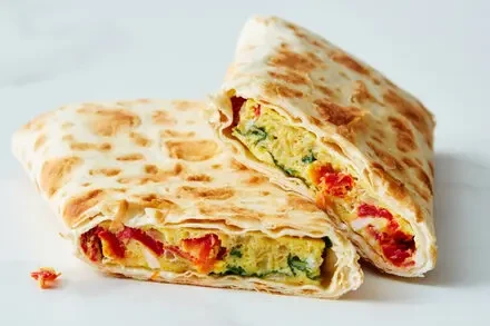 Make-Ahead Egg, Spinach and Feta Wraps