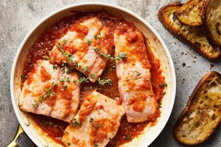 Salmon With Freshly Grated Tomatoes and Butter