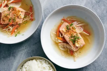 Salmon and Daikon in Garlic Butter Miso Sauce: A Silky Umami-Rich Dish